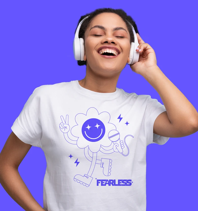 Fearless t-shirt mockup