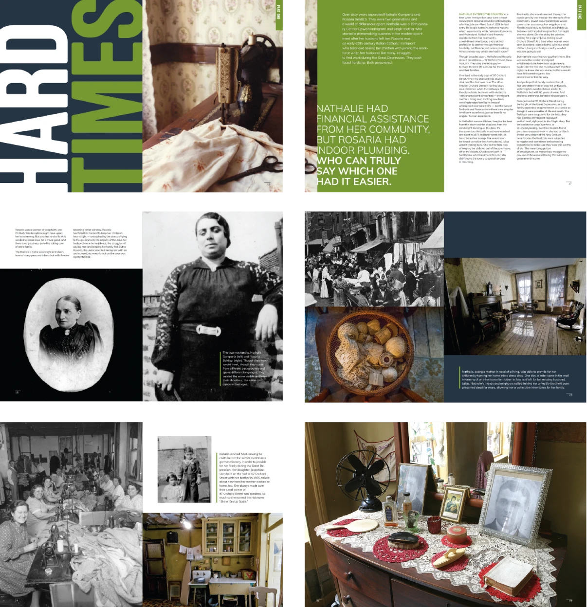 Tenement Museum book spreads