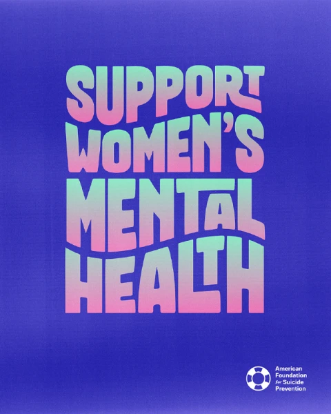 AFSP Support Women's Mental Health screen