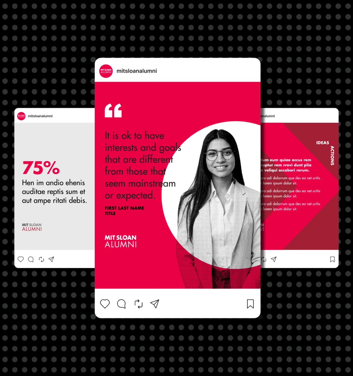 MIT Sloan Alumni social graphics