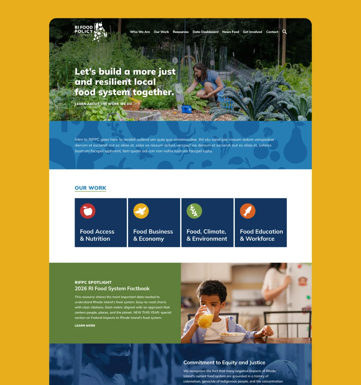 RIFPC Website Homepage